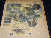 1907 THE BOSTON HERALD SUNDAY MAGAZINE SECTIONS LOT OF 14 - NICE PHOTOS - UP 91