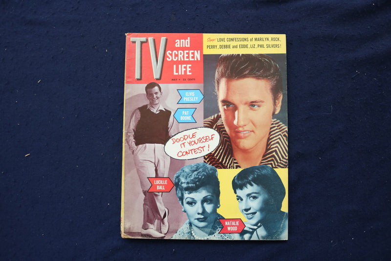 1957 MAY TV AND SCREEN LIFE MAGAZINE - ELVIS PRESLEY COVER - E 18641