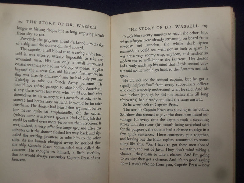 1943 THE STORY OF DR. WASSELL HARDCOVER BOOK BY JAMES HILTON - KD 9052