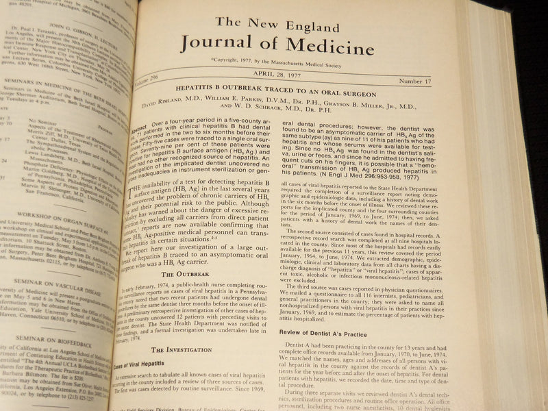 1977 JANUARY-JUNE THE NEW ENGLAND JOURNAL OF MEDICINE BOUND VOLUME - KD 6132R