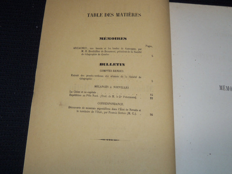 1869 LE GLOBE JOURNAL GEOGRAPHIQUE MAGAZINE LOT OF 4 - COMPLETE YEAR - O 2596I