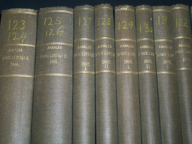 1900-1909 ANNALES D'OCULISTIQUE FRENCH VOLUMES LOT OF 19 - NICE PLATES - KD 18