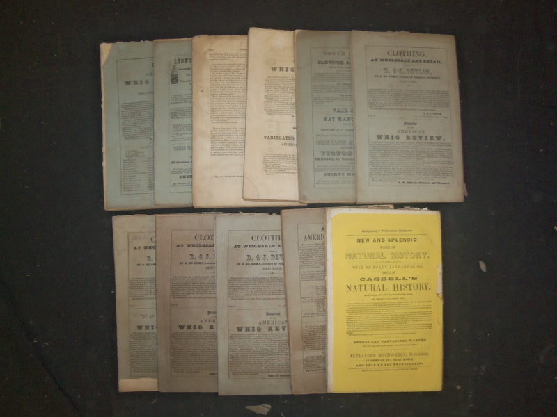 1851-1852 THE AMERICAN REVIEW A WHIG JOURNAL LOT OF 11 - NICE ENGRAVINGS-WR 1232
