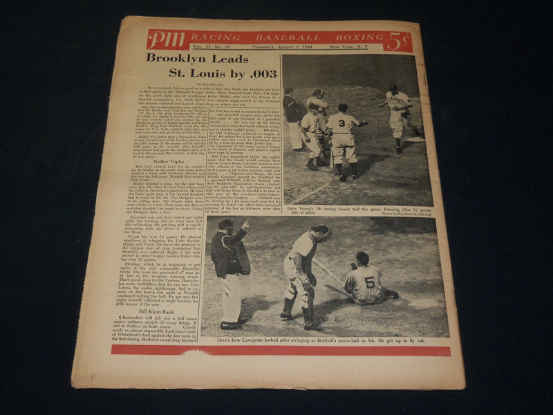 1941 AUGUST 7 PM'S WEEKLY NEWSPAPER - HITLER ADMITS FEAR INSIDE GERMANY- NP 4929