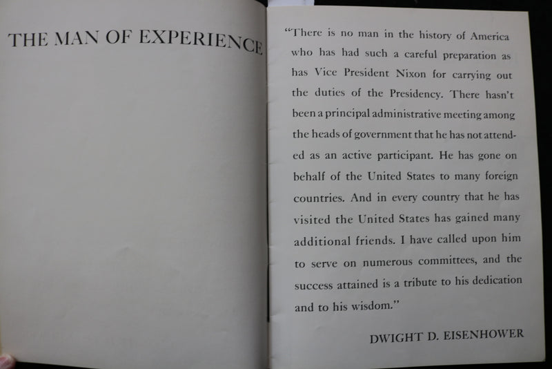 1960 RICHARD NIXON CAMPAIGN BOOK - SOFTCOVER - K 2312