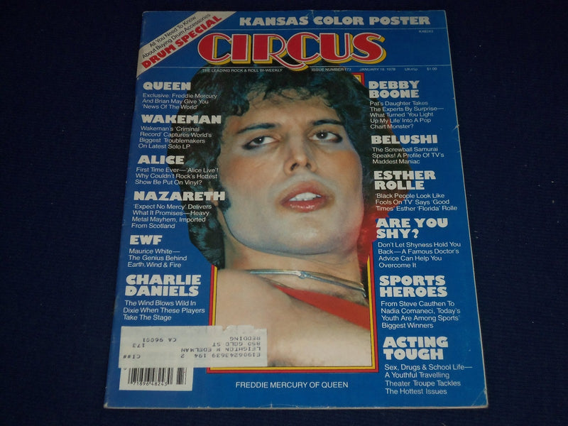 1978 JANUARY 19 CIRCUS MAGAZINE - FREDDIE MERCURY COVER - GREAT PHOTOS - J 776