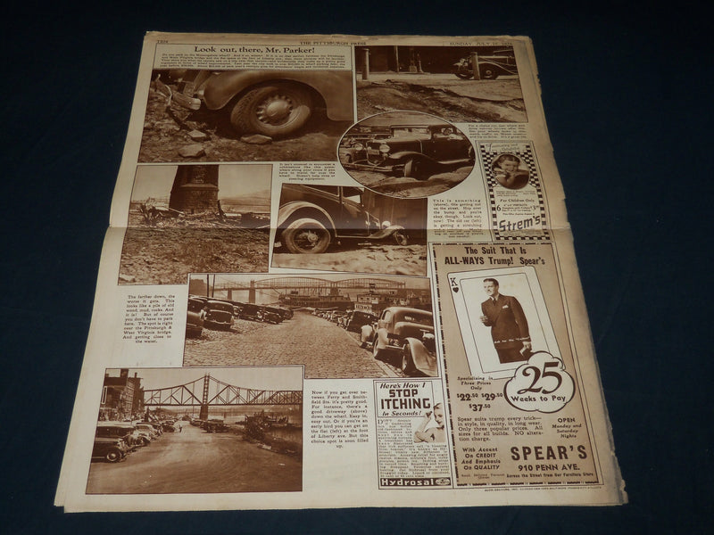 1936 JULY 26 PITTSBURGH PRESS SUNDAY METOR GRAVURE - MCGRAW -HUGGINS - NP 4544
