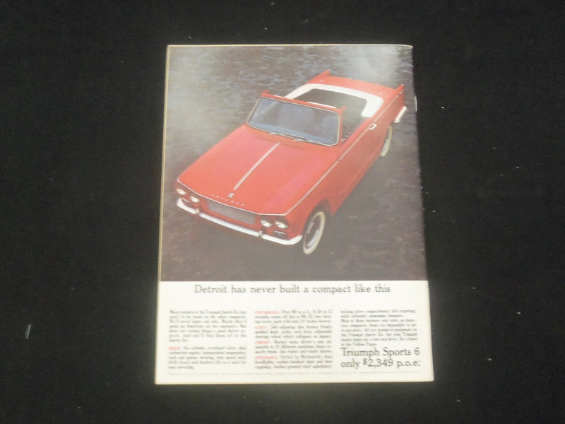 1962 FEBRUARY CAR AND DRIVER MAGAZINE - TRIUMPH SPITFIRE - J 7821