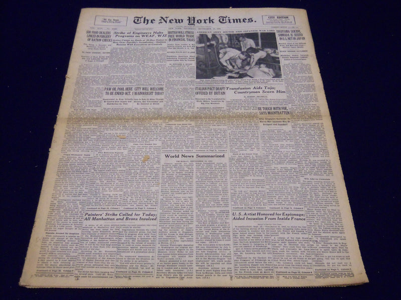 1945 SEPTEMBER 13 NEW YORK TIMES - TRANSFUSION AIDS - NT 248