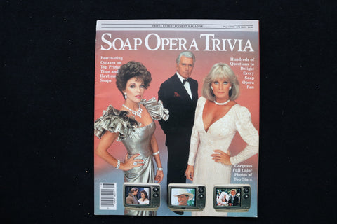 1985 AUG SOAP OPERA TRIVIA MAGAZINE - JOAN COLLINS-LINDA EVANS COVER - E 24416
