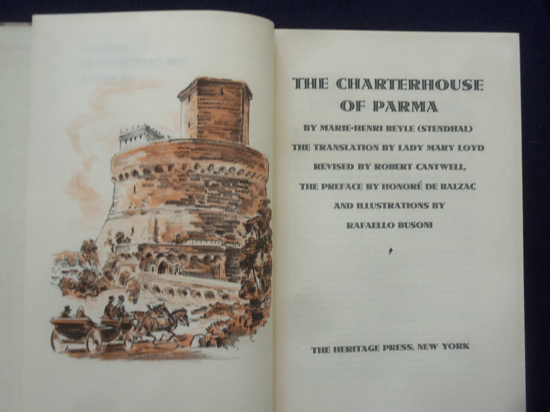 1955 THE CHARTERHOUSE OF PARMA HARDCOVER BOOK BY - HERITAGE PRESS - KD 9339