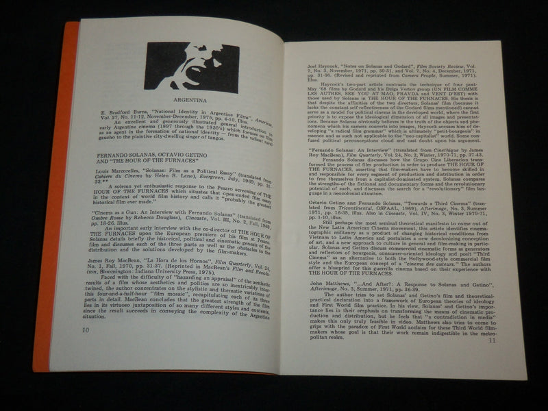 1976 THE NEW LATIN AMERICAN CINEMA BOOK BY JUILIANNE BURTON - J 6604