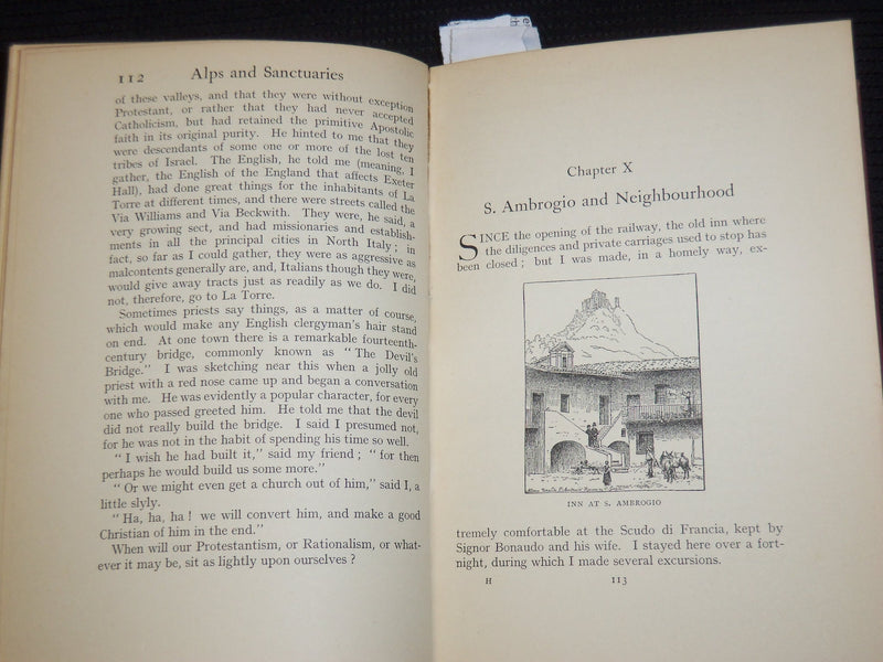 1913 ALPS AND SANCTUARIES OF PIEDMONT HARDCOVER BOOK BY SAMUEL BUTLER - KD 9404
