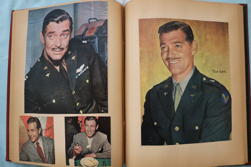 1940'S MOVIE STAR SCRAPBOOK - CLARK GABLE-MICKEY ROONEY-RONALD REAGAN - E 26489