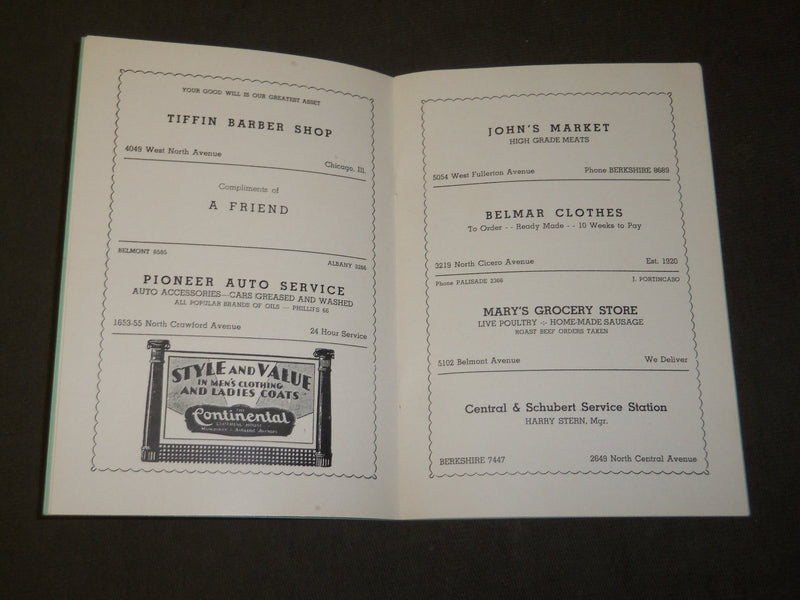 1940 OCTOBER 19 MAGES S. A. C. ANNUAL DANCE PROGRAM - LIONS BALLROOM - J 3482