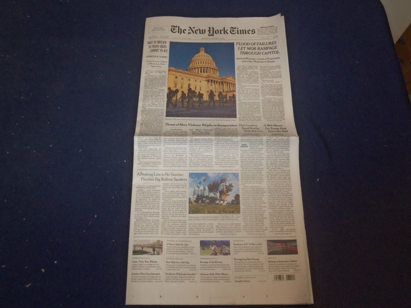 2021 JANUARY 11 NEW YORK TIMES-FLOOD OF FAILURES LET MOB RAMPAGE THROUGH CAPITOL