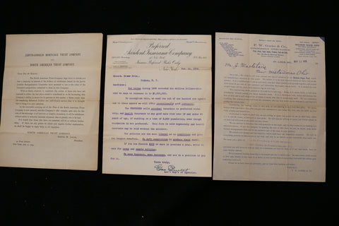 1895-1905 BUSINESS EPHEMERA - LOT OF 3 - K 1922