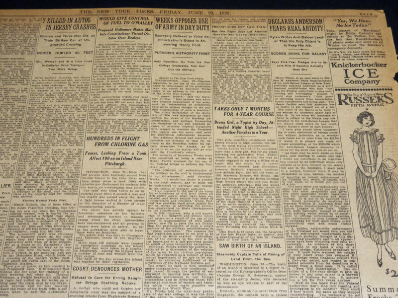 1923 JUNE 29 NEW YORK TIMES - FREE MRS. LONERGAN ON MURDER CHARGE - NT 8722