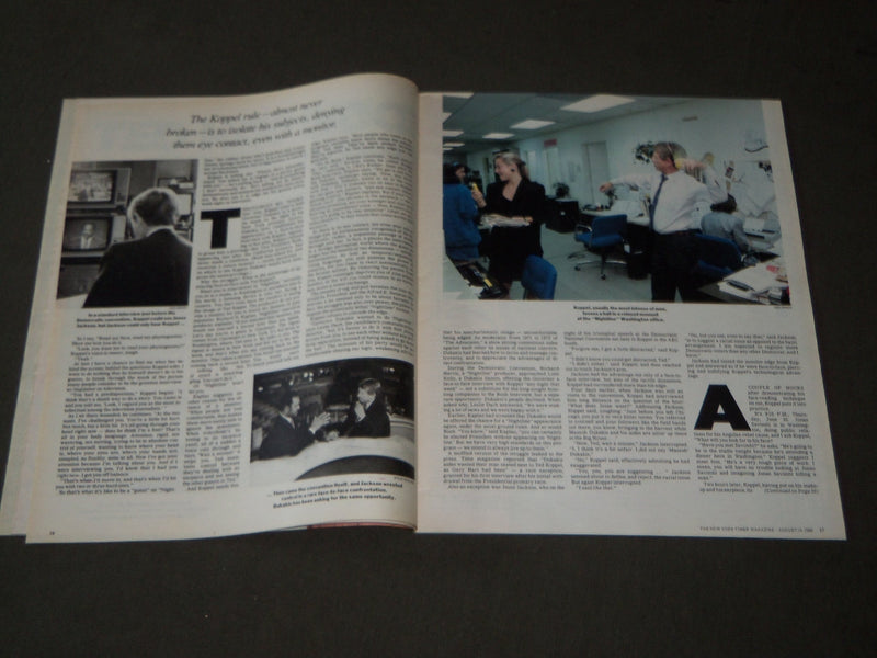 1988 AUGUST 14 NEW YORK TIMES MAGAZINE SECTION - TED KOPPEL COVER - J 3099