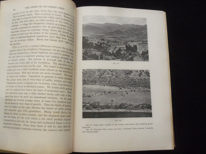 1916 THE ANDES OF SOUTHERN PERU HARDCOVER BOOK BY ISAIAH BOWMAN - KD 9279
