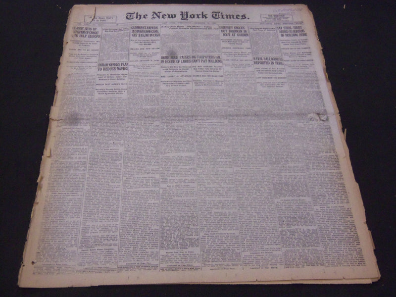1920 DEC 15 NEW YORK TIMES - DEMPSEY KO'S BRENNAN - GIPP LOSES FIGHT - NT 5331
