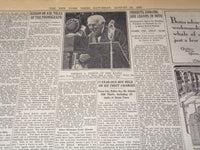 1927 AUGUST 13 NEW YORK TIMES - SACCO STILL FASTS EDISON ON AIR - NT 9566