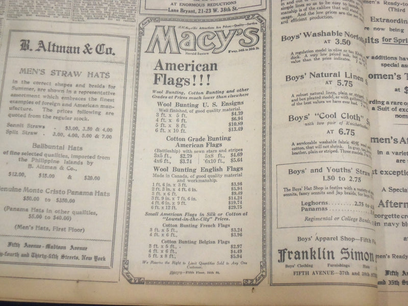 1917 MAY 18 NEW YORK TIMES - SENATE PASSES DRAFT BILL 65 TO 8 - NT 9155
