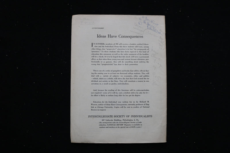 1959 AUGUST 15 NATIONAL REVIEW MAGAZINE - MR. EISENHOWER FALLS COVER - E 10628