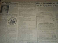 1905 MARCH 23 THE BOSTON HERALD - BROCKTON DEATH LIST INSIDE 70 - BH 143
