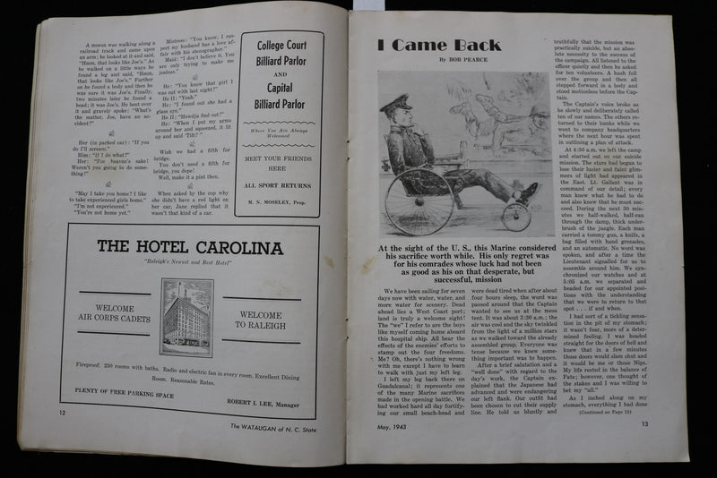 1943 JUNE THE WATAUGAN - THE MAGAZINE FOR COLLEGE MEN! - K 2876