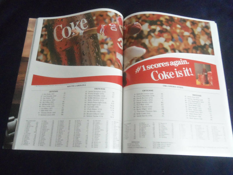 1984 DEC 28 GATOR BOWL PROGRAM -UNIV SO. CAROLINA VS OKLAHOMA ST UNIV - ST 4027F