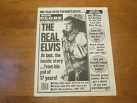 1978 AUG 8 MIDNIGHT GLOBE NEWSPAPER-THE REAL ELVIS- 1 YEAR AFTER DEATH - NP 4747