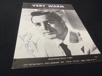 VIC DAMONE VERY WARM AUTOGRAPHED SHEET MUSIC - AM 28