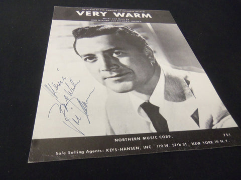VIC DAMONE VERY WARM AUTOGRAPHED SHEET MUSIC - AM 28