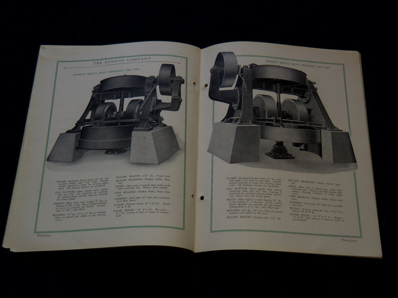1920'S BONNOT CLAY MACHINERY CATLAOG NO. 30 - CANTON, OHIO - J 7400