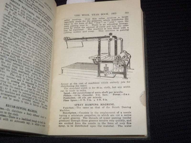 1923 THE WOOL YEAR BOOK - H. HAIGH & CO - BRADFORD, ENGLAND - KD 5662A