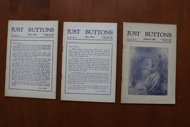 1944-1946 JUST BUTTONS MAGAZINE - LOT OF 13 - O 3925