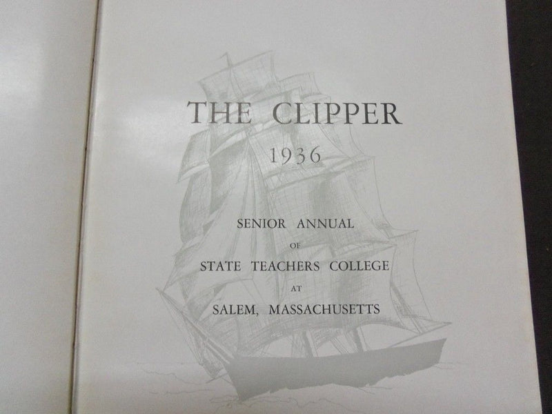 1936-1937 STATE TEACHERS COLLEGE SALEM YEARBOOK LOT OF 2 - THE CLIPPER - YB 711