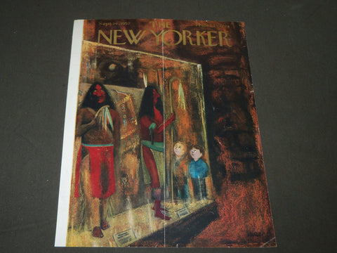 1957 SEPTEMBER 14 NEW YORKER MAGAZINE FRONT COVER ONLY - GREAT ART FOR FRAMING