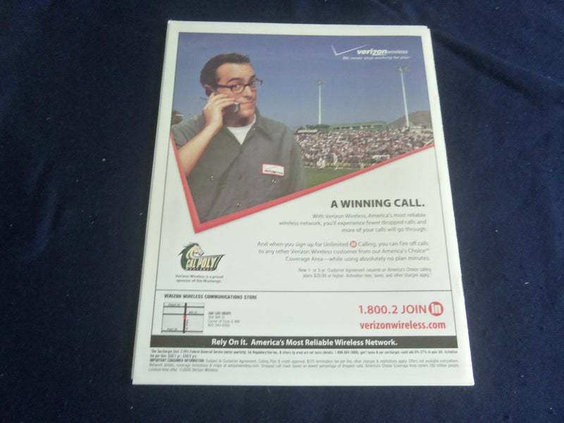 2005 NOV 12 FOOTBALL PROGRAM - CAL POLY UNIV VS SOUTHERN UTAH UNIV- SP 1218R