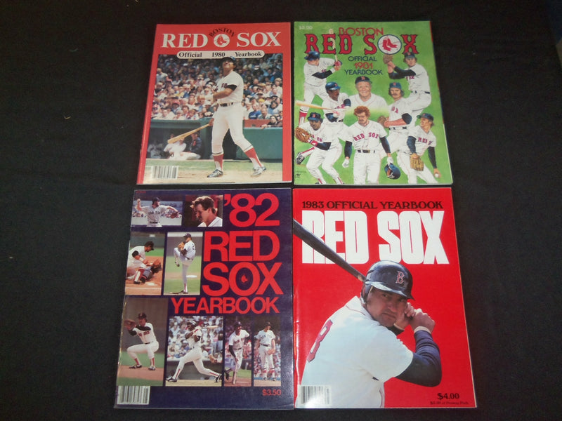 1980-1989 BOSTON RED SOX YEARBOOKS - LOT OF 10 - O 1700B