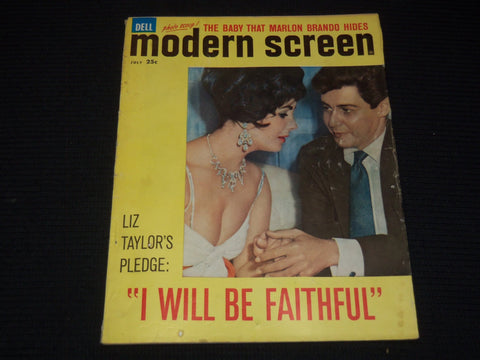 1959 JULY MODERN SCREEN MAGAZINE - ELIZABETH TAYLOR COVER - E 16306