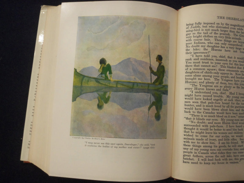 1953 THE DEERSLAYER HARDCOVER BOOK BY J.C COOPER - ILLUS. BY N.C. WYETH- KD 8580