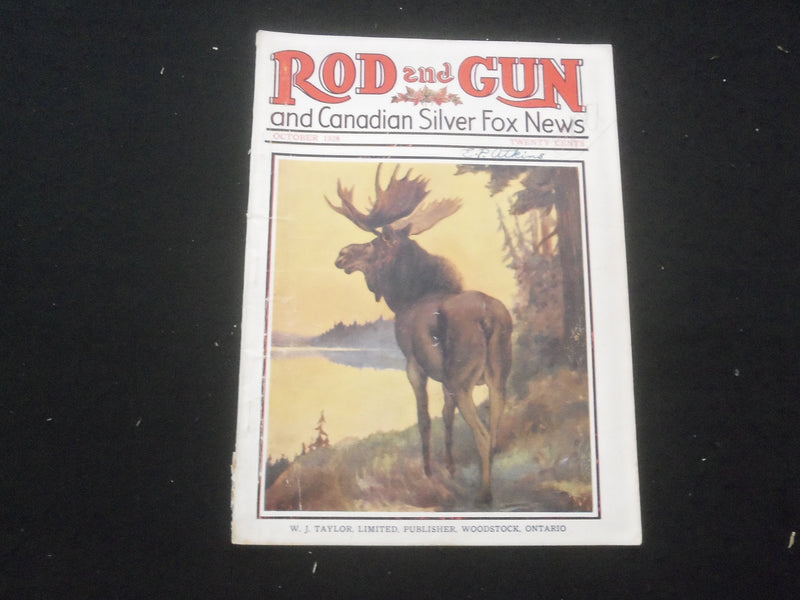 1928 OCTOBER ROD AND GUN MAGAZINE - NICE COVER, ARTICLES & PHOTOS - SP 6377K