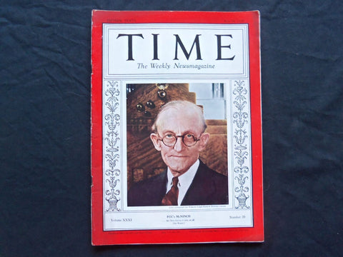1938 MAY 16 TIME MAGAZINE - FRANK R. MCNINCH - T 611