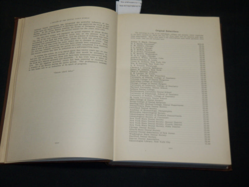 1921 INDEX OF THE PERIODICAL DENTAL LITERATURE BOOK BY ARTHUR D. BLACK - KD 5903