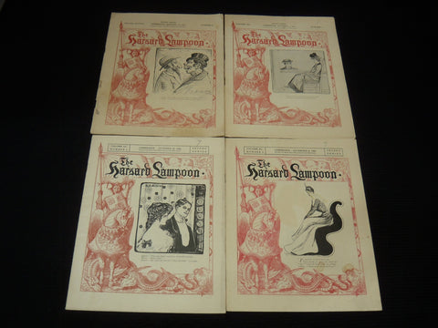 1900 THE HARVARD LAMPOON MAGAZINE LOT OF 4 ISSUES - CAMBRIDGE, MASS. - O 1780C
