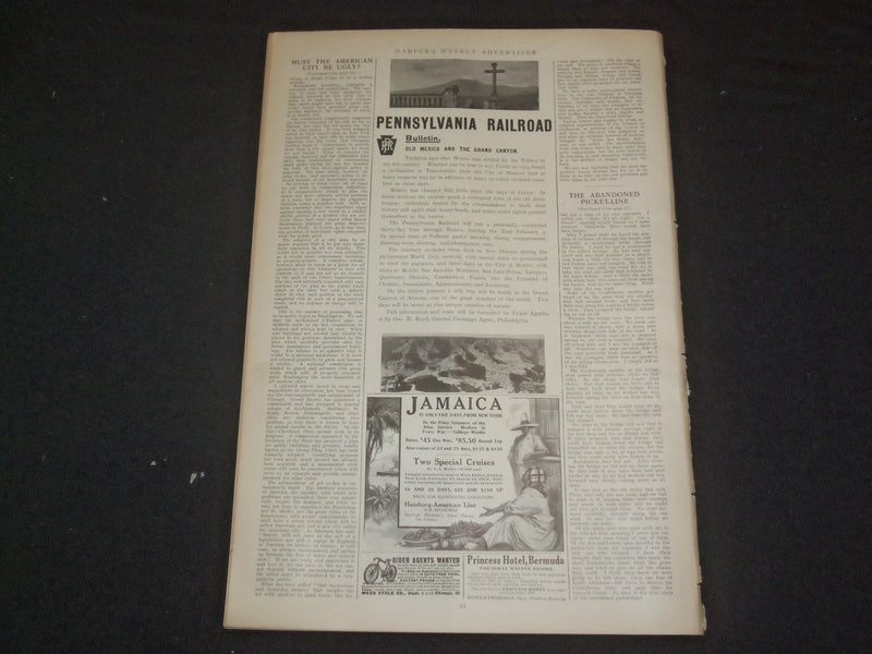 1910 JANUARY 15 HARPER'S WEEKLY MAGAZINE -WILLIAM J. GAYNOR, NYC MAYOR - ST 6363