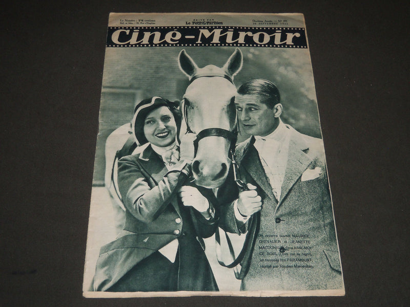 1932 SEPT 30 CINE-MIROIR MAGAZINE - CHEVALIER-MACDONALD - FRENCH - ST 4767