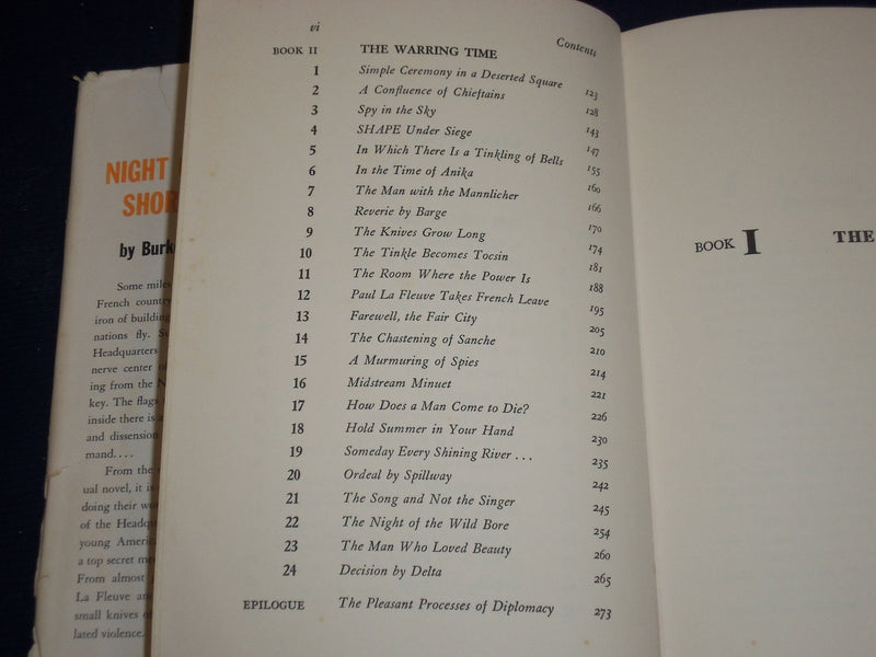 1964 NIGHT OF THE SHORT KNIVES BOOK BY BURKE WILKINSON AUTHOR INSCRIBED- KD 2581